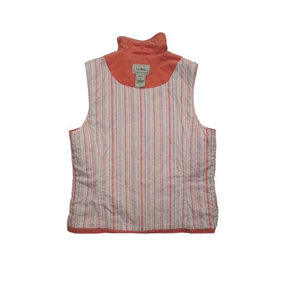 L.L. Bean Women's Quilted Coral Vest Size Small Reg – Button Front Lightweight - Picture 7 of 7